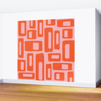 Mid Century Modern Abstract 921 Mid Mod Orange and Pink Wall Mural Gallery Image 2