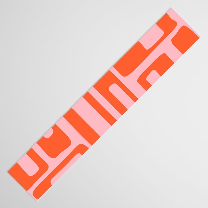 Mid Century Modern Abstract 921 Mid Mod Orange and Pink Table Runner Gallery Image 3