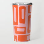 Mid Century Modern Abstract 921 Mid Mod Orange and Pink Travel Mug Gallery Image 2