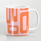 Mid Century Modern Abstract 921 Mid Mod Orange and Pink Coffee Mug Gallery Image 1