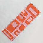 Mid Century Modern Abstract 921 Mid Mod Orange and Pink Yoga Mat Gallery Image 1