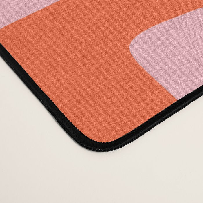 Mid Century Modern Abstract 921 Mid Mod Orange and Pink Desk Mat Gallery Image 4