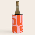 Mid Century Modern Abstract 921 Mid Mod Orange and Pink Wine Chiller Gallery Image 1