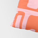 Mid Century Modern Abstract 921 Mid Mod Orange and Pink Pillow Sham Gallery Image 4