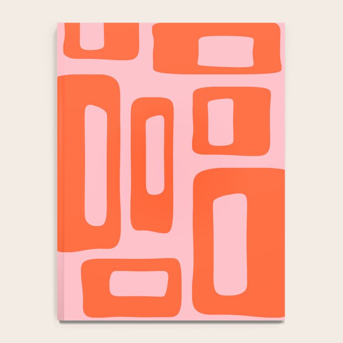 Mid Century Modern Abstract 921 Mid Mod Orange and Pink Notebook Gallery Image 4