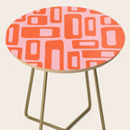 Mid Century Modern Abstract 921 Mid Mod Orange and Pink Side Table Gallery Image 2