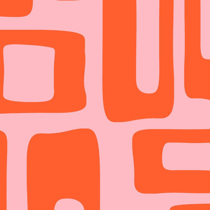 Mid Century Modern Abstract 921 Mid Mod Orange and Pink Coffee Mug Gallery Image 2
