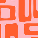 Mid Century Modern Abstract 921 Mid Mod Orange and Pink Coffee Mug Gallery Image 2