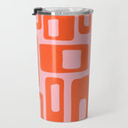 Mid Century Modern Abstract 921 Mid Mod Orange and Pink Travel Mug Gallery Image 3