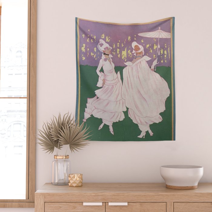 Vintage Magazine Art Cover Paris Fashion Beauty Magazine Wall Tapestry Gallery Image 2