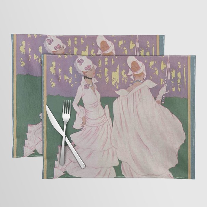 Vintage Magazine Art Cover Paris Fashion Beauty Magazine Placemat Gallery Image 1