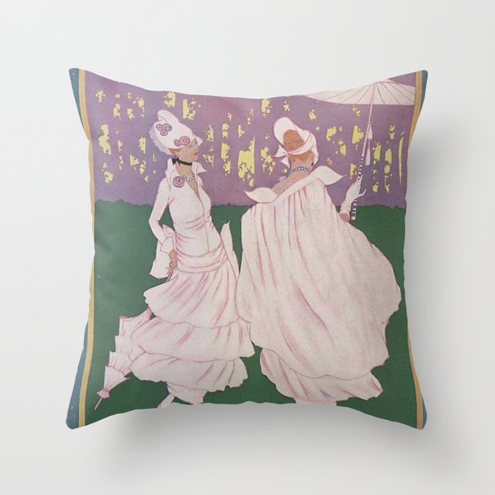 Vintage Magazine Art Cover Paris Fashion Beauty Magazine Throw Pillow Gallery Image 6