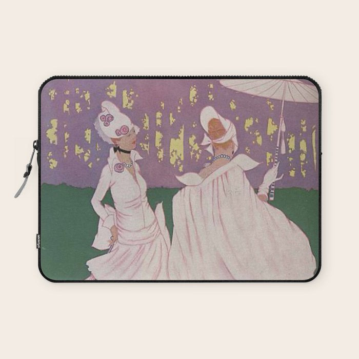 Vintage Magazine Art Cover Paris Fashion Beauty Magazine Laptop Sleeve Gallery Image 1