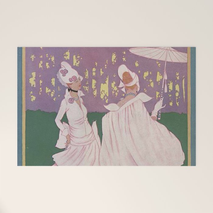 Vintage Magazine Art Cover Paris Fashion Beauty Magazine Welcome Mat Gallery Image 1