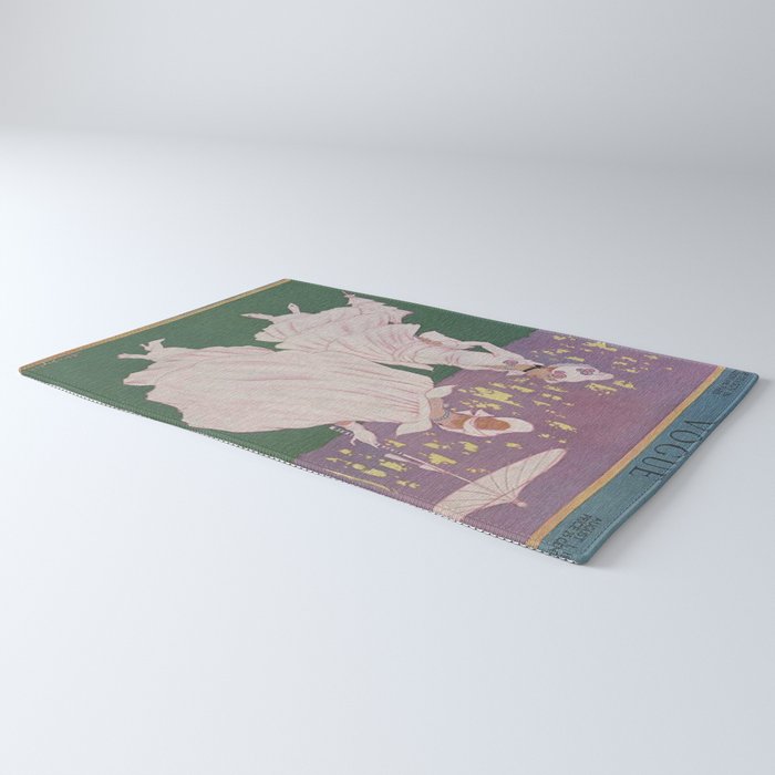 Vintage Magazine Art Cover Paris Fashion Beauty Magazine Rug Gallery Image 3