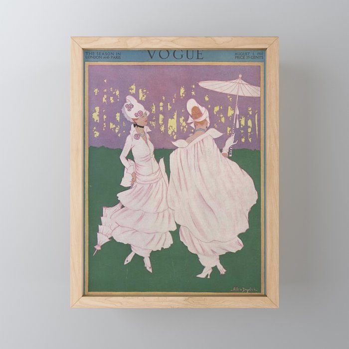 Vintage Magazine Art Cover Paris Fashion Beauty Magazine Mini Art Print Gallery Image 1