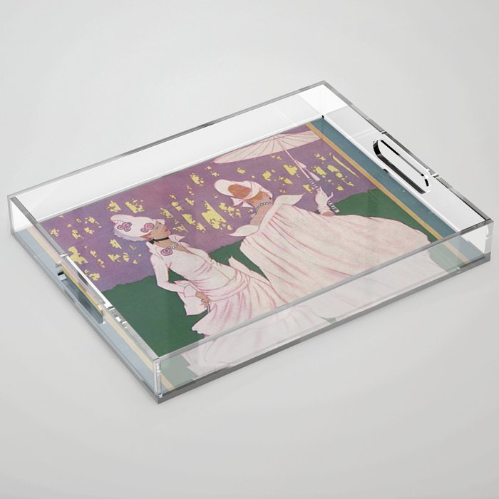 Vintage Magazine Art Cover Paris Fashion Beauty Magazine Acrylic Tray Gallery Image 1