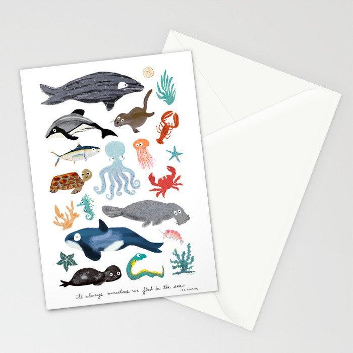 Sea Change: Ocean Animals Stationery Card Gallery Image 2