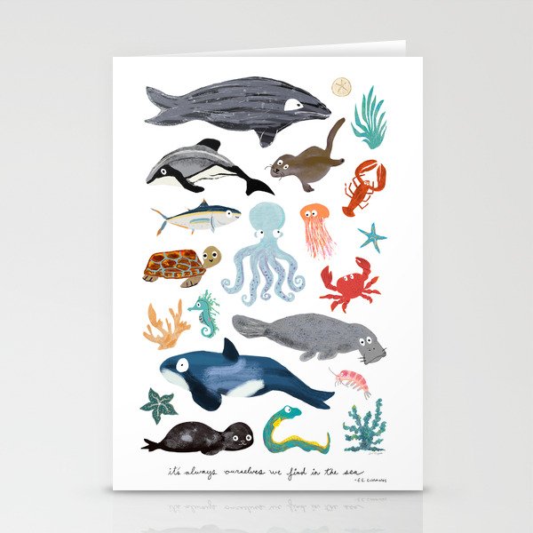 Sea Change: Ocean Animals Stationery Card Gallery Image 2