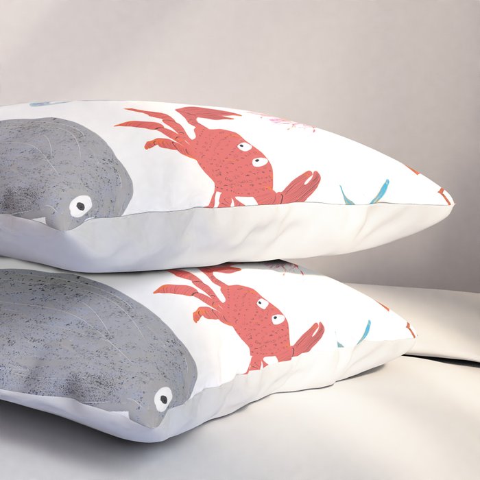 Sea Change: Ocean Animals Pillow Sham Gallery Image 3