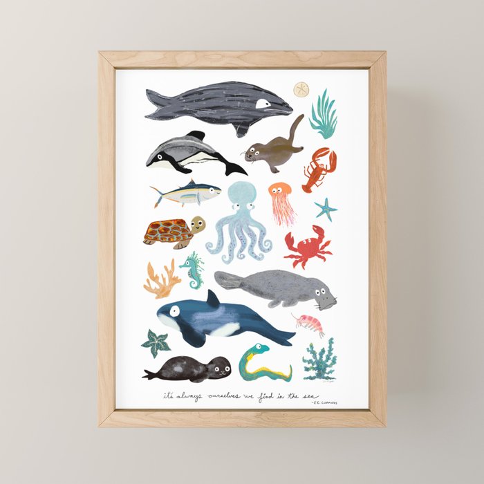 Sea Change: Ocean Animals Mini Art Print Gallery Image 1