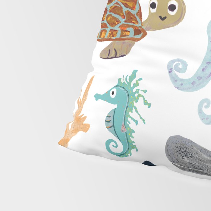 Sea Change: Ocean Animals Pillow Sham Gallery Image 4
