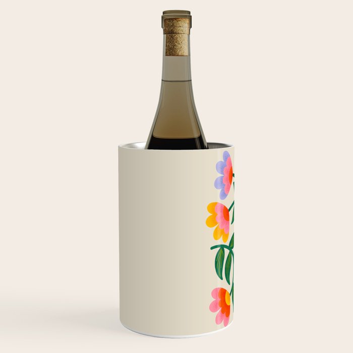 Symmetrical Flowers 1 Wine Chiller Gallery Image 2