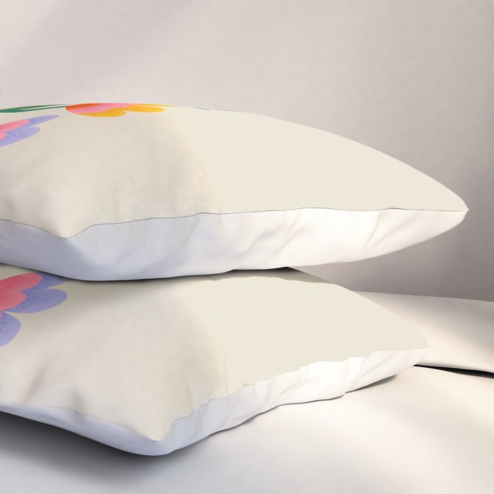 Symmetrical Flowers 1 Pillow Sham Gallery Image 3