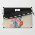 Minimalist Vibrant Wildflower Close Up - Modern Botanical Art with Bold Colors Laptop Sleeve Gallery Image 2