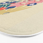 Minimalist Vibrant Wildflower Close Up - Modern Botanical Art with Bold Colors Bath Mat Gallery Image 3