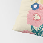 Minimalist Vibrant Wildflower Close Up - Modern Botanical Art with Bold Colors Pillow Sham Gallery Image 4