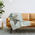 Goldcrest in the Winter Pines Throw Blanket Gallery Image 1