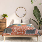Women In The Forest Indian Painted Illustration Comforter Gallery Image 3