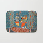 Women In The Forest Indian Painted Illustration Bath Mat Gallery Image 1