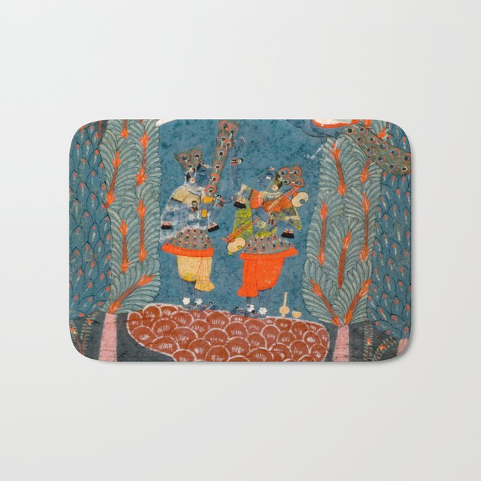 Women In The Forest Indian Painted Illustration Bath Mat Gallery Image 1