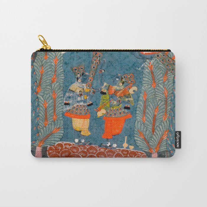 Women In The Forest Indian Painted Illustration Carry All Pouch Gallery Image 1