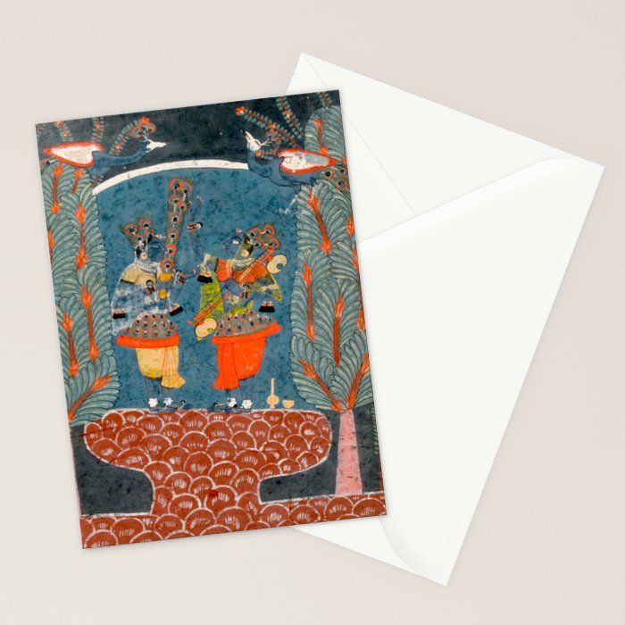 Women In The Forest Indian Painted Illustration Stationery Card Gallery Image 2