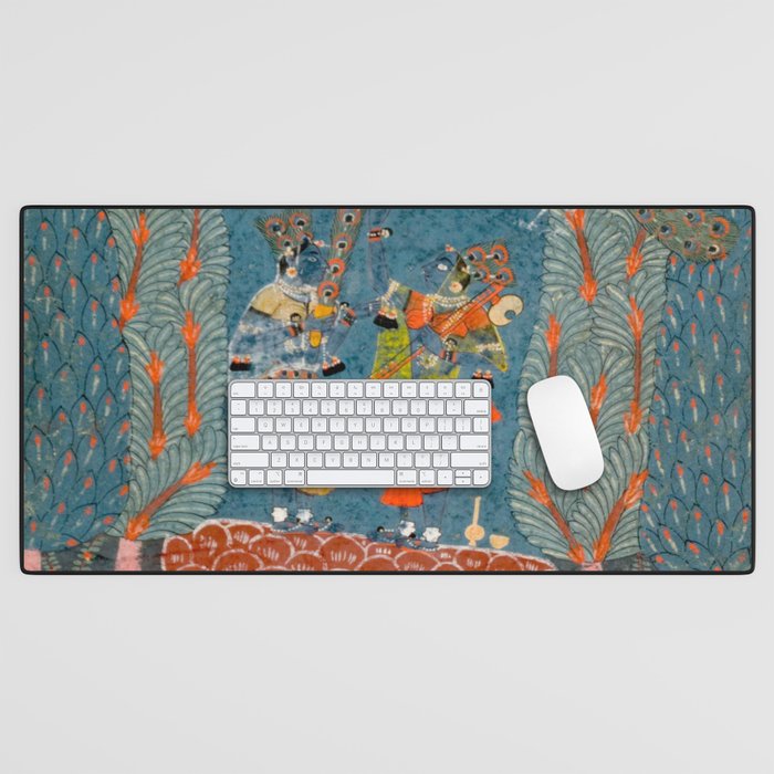 Women In The Forest Indian Painted Illustration Desk Mat Gallery Image 1