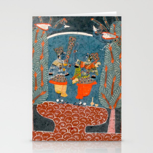 Women In The Forest Indian Painted Illustration Stationery Card Gallery Image 2