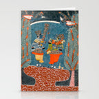 Women In The Forest Indian Painted Illustration Stationery Card Gallery Image 2