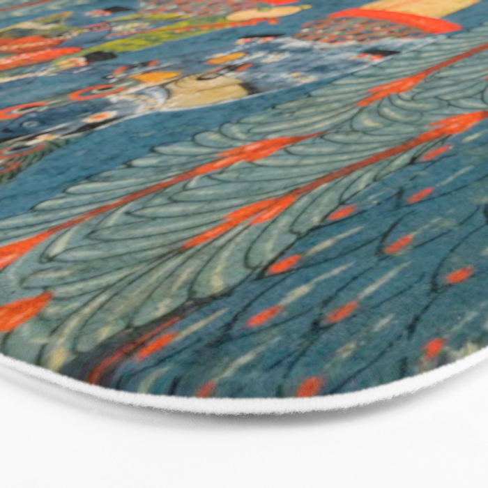 Women In The Forest Indian Painted Illustration Bath Mat Gallery Image 3