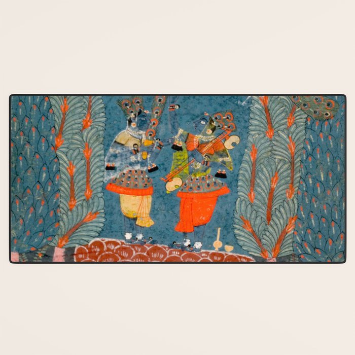 Women In The Forest Indian Painted Illustration Desk Mat Gallery Image 3