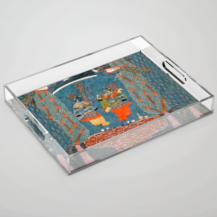 Women In The Forest Indian Painted Illustration Acrylic Tray Gallery Image 1