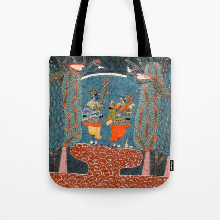 Women In The Forest Indian Painted Illustration Tote Bag Gallery Image 1