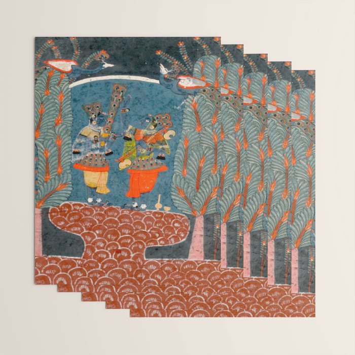 Women In The Forest Indian Painted Illustration Wrapping Paper Gallery Image 3