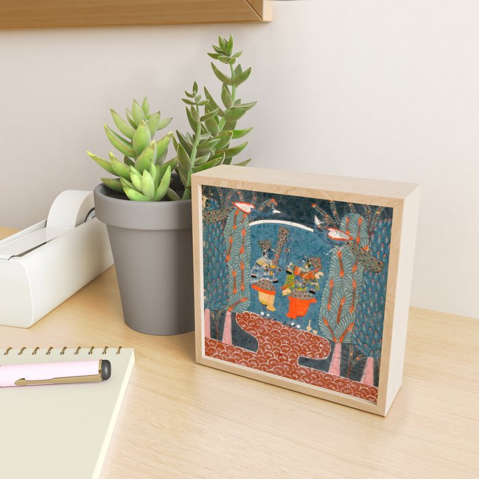 Women In The Forest Indian Painted Illustration Mini Art Print Gallery Image 2