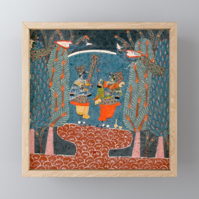 Women In The Forest Indian Painted Illustration Mini Art Print Gallery Image 1