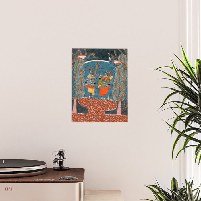 Women In The Forest Indian Painted Illustration Poster Gallery Image 2