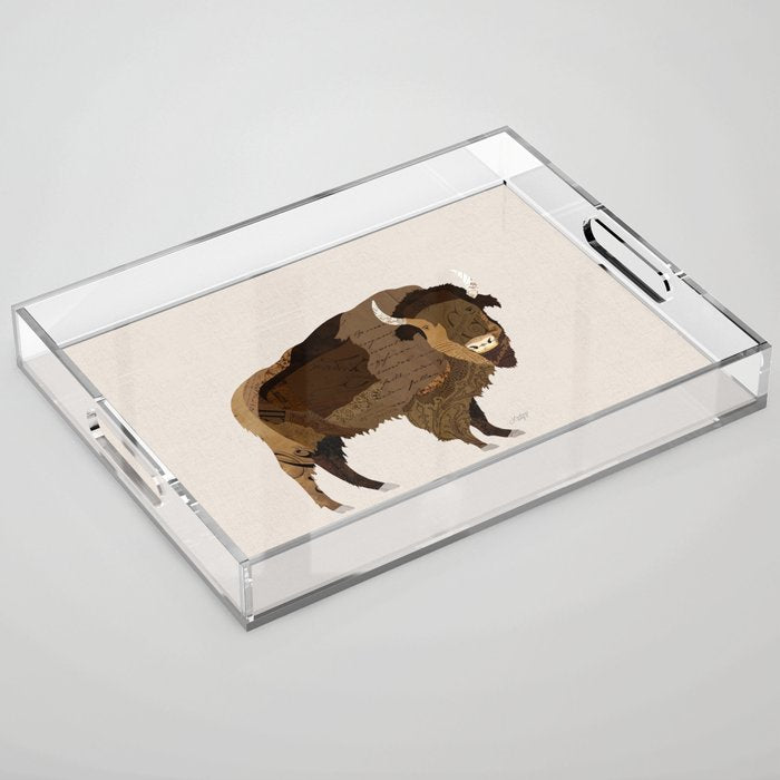 Buffalo Collage Acrylic Tray Gallery Image 1