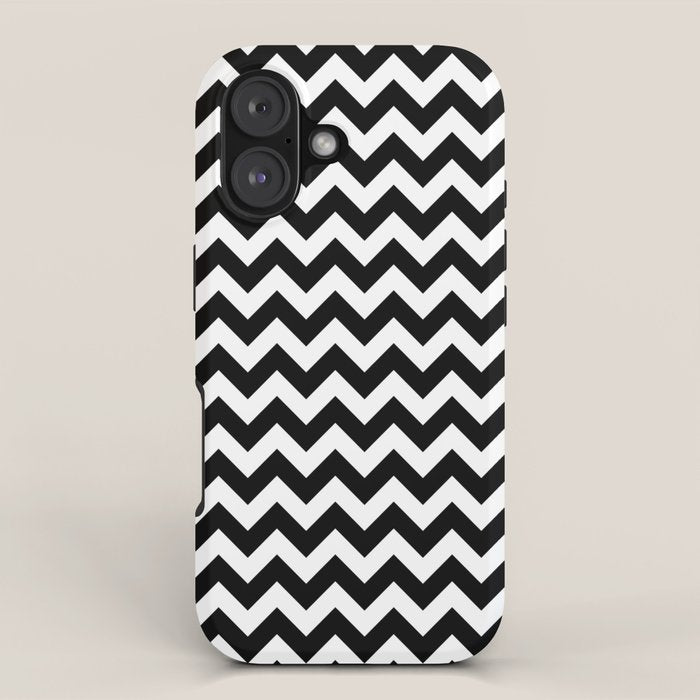 Chevron Black & White iPhone Case Gallery Image 1